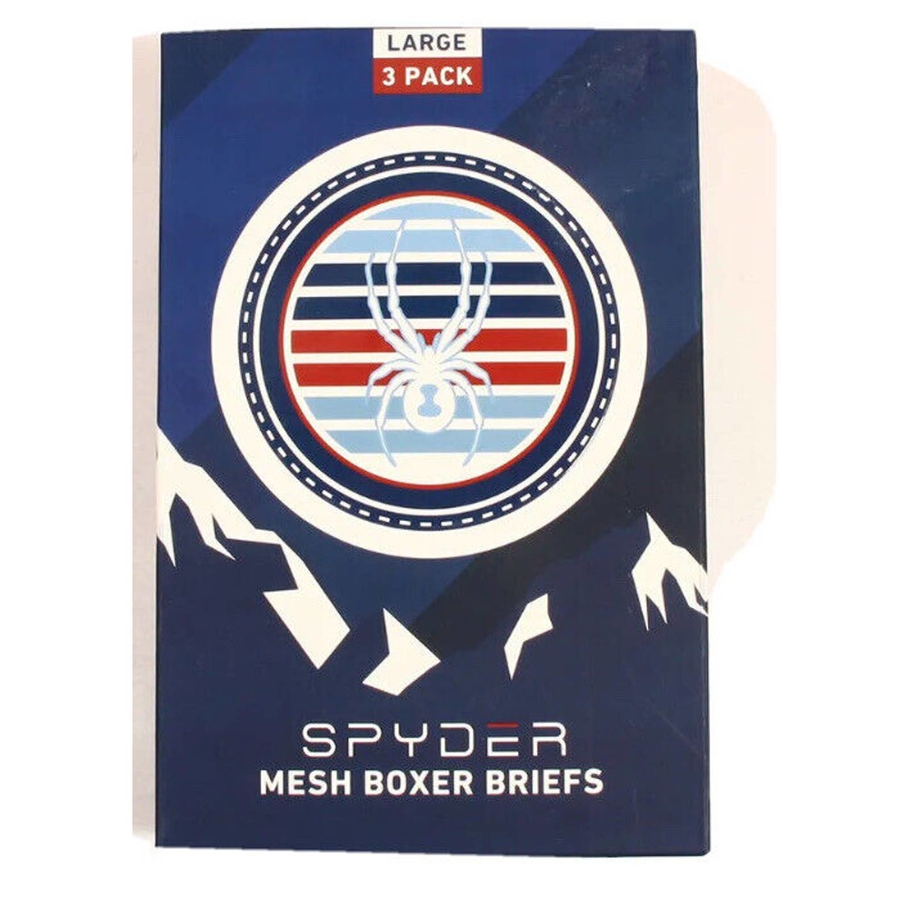 Spyder 3 Pack Mesh Boxer Briefs Large (36-38) Colors will vary